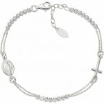 Immagine del Bracciale rosario Amen in argento con zirconi BRCRMIBBZ3