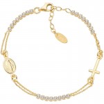 Imagen de la Pulsera Rosario Amen en plata con circonitas BRCRMIGBZ3