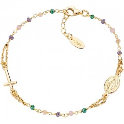 Изображение Браслет Розарий Amen из серебра с кристаллами для женщин BRO10GTOVE3