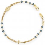 Image of the Amen Silver Rosary Bracelet with crystals BROGBL3