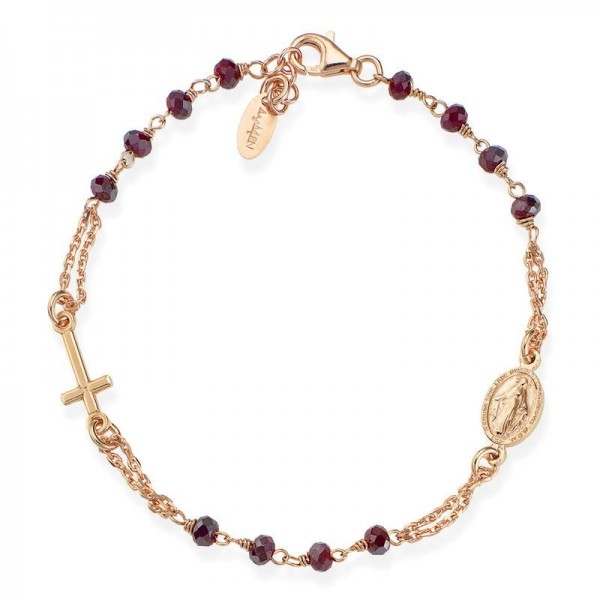 Comprar Pulsera Rosario Amen en plata con cristales BRORA3