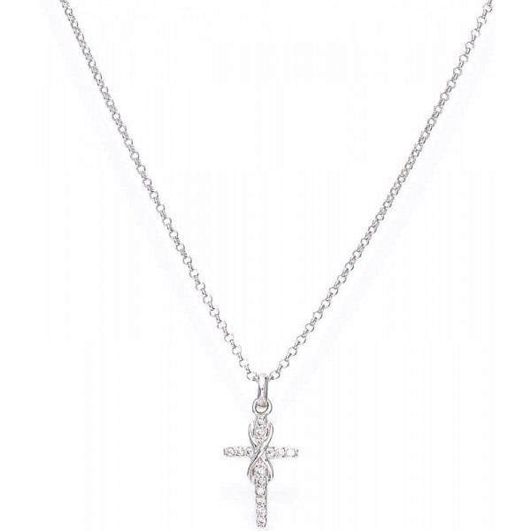 Image of the Amen Cross Necklace with infinity for women CLCRINBB