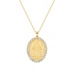 Image of the Amen Our Lady of Medjugorje Medal Necklace for women CLMDGBZ