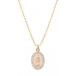 Bild der Amen Wundertätige Medaille Halskette für Damen CLMISMGRO