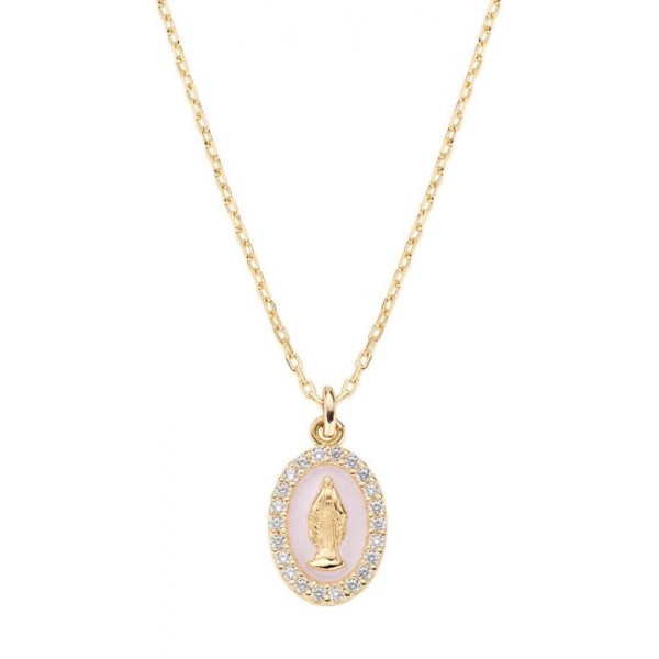 Bild der Amen Wundertätige Medaille Halskette für Damen CLMISMGRO