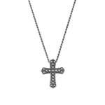Image of the Amen Silver Cross Necklace for men CLUCSAN2