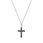 Amen Kreuzkette in Silber mit Zirkonia für Damen CRBN02 kaufen