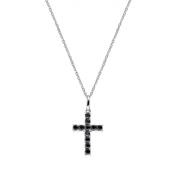 Amen Kreuzkette in Silber mit Zirkonia für Damen CRBN02 kaufen