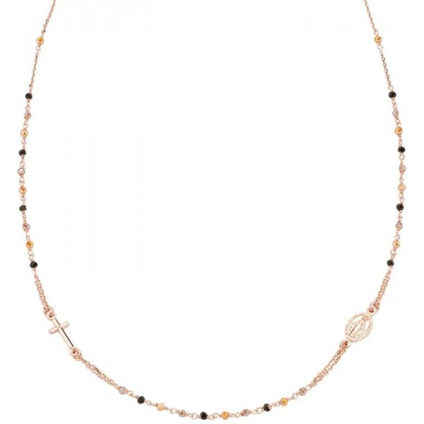 Bild der Amen Rosenkranz Kette aus Silber mit Kristallen für Damen CRO10RMMM3