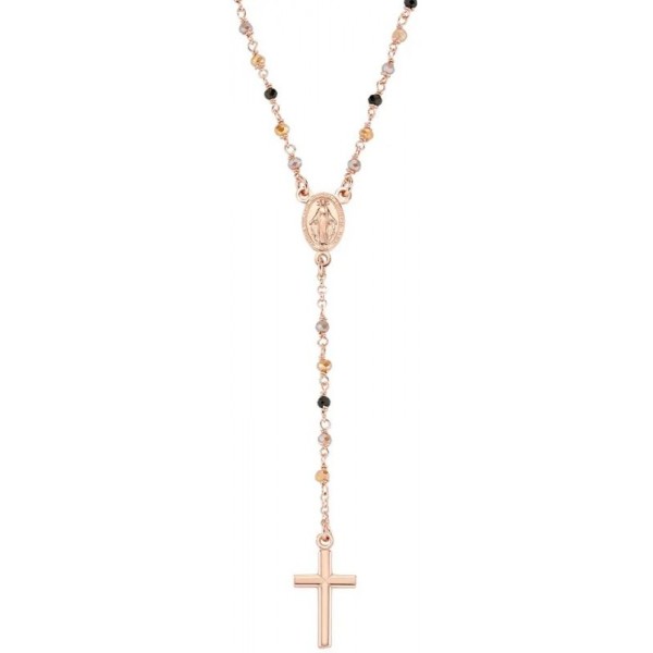 Bild der Amen Rosenkranz Kette aus Silber mit Kristallen für Damen CRO10RMMM4