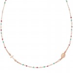 Bild der Amen Rosenkranz Kette aus Silber mit Kristallen für Damen CRO10RRRV3