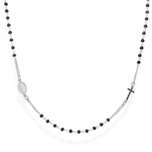 Купить Ожерелье Розарий Amen из серебра с кристаллами CRO25BNZ3