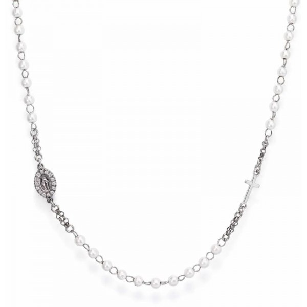 Image du Collier Chapelet Amen en argent et perles femme CROBBZ-M3