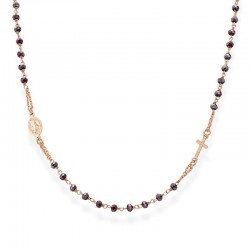 Ожерелье Розарий Amen из серебра с кристаллами CRORA3