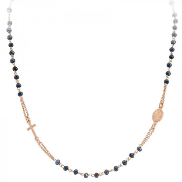 Image du Collier Chapelet Amen en argent avec cristaux CRORG3