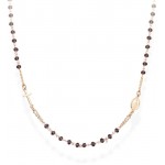 Image of the Amen Silver Rosary Necklace with crystals CRORL3