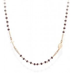 Ожерелье Розарий Amen из серебра с кристаллами CRORL3