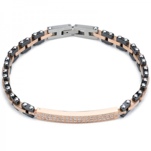 Image of the Boccadamo Man mens Bracelet ABR701RS
