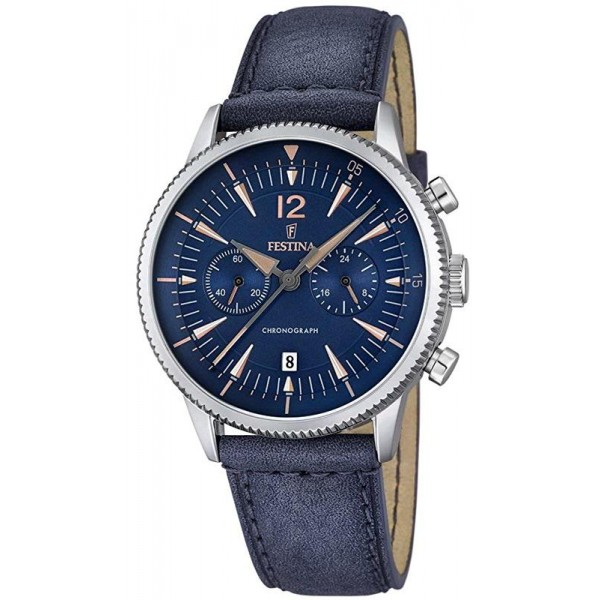 Купить Festina Мужские Часы Retro F16870/2 Кварцевый Хронограф