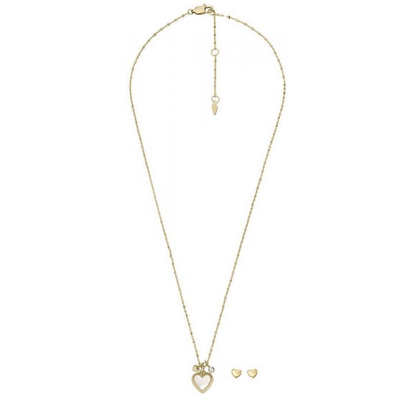 Image of the Fossil Jewelry - Womens Necklace and Earrings - JF04246SET - Heart