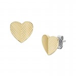 Изображение Fossil Harlow - Женские Стальные Серьги - JF04654710 - Сердце