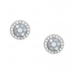 Buy Fossil Ladies Earrings Sterling Silver JFS00518040 Mother of Pearl