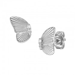 Image of Fossil Ladies Earrings Sterling Silver JFS00621040 Butterfly