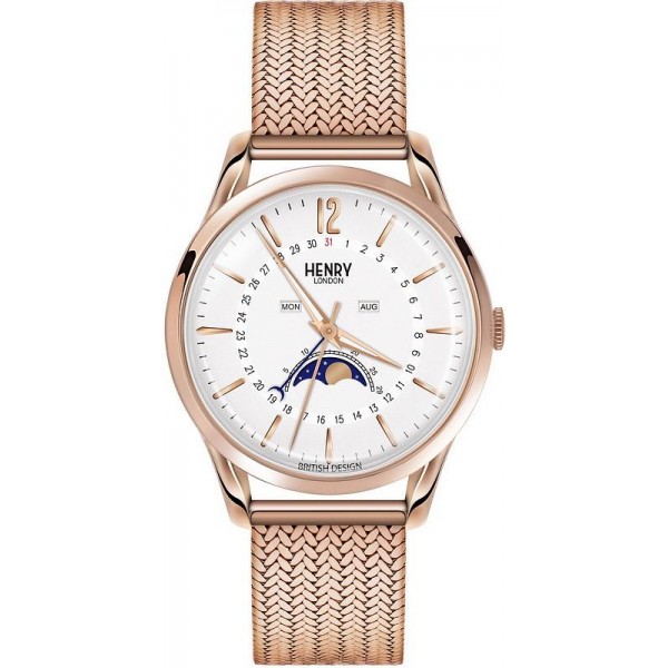 Buy Henry London Unisex Watch Richmond HL39-LM-0162 Moonphase Quartz