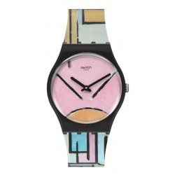 Swatch Uhr MoMA Composition in Oval with Color Planes 1 by Piet Mondrian GZ350 kaufen