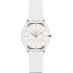 Buy Swatch Ladies Watch Skin Classic White Classiness SFK360