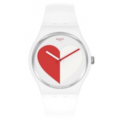 Women's Swatch Watch New Gent Half <3 Red SO29Z113