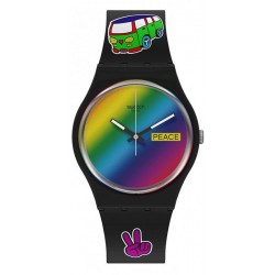 Swatch Unisexuhr Gent Go With The 'Bow SO31B101