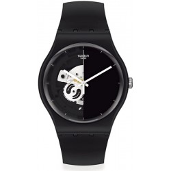 Swatch Unisexuhr New Gent Live Time Black SO32B107