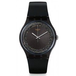 Women's Swatch Watch New Gent Darksparkles SUOB156
