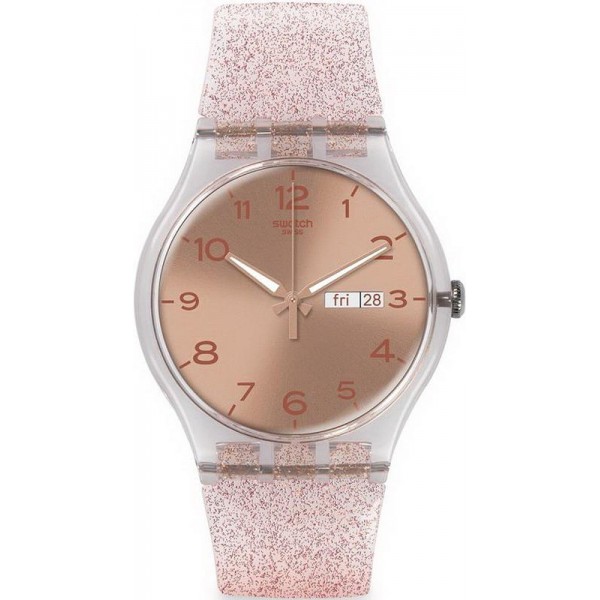 Buy Women's Swatch Watch New Gent Pink Glistar SUOK703