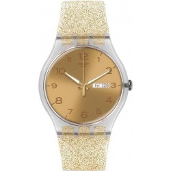 Women's Swatch Watch New Gent Golden Sparkle SUOK704