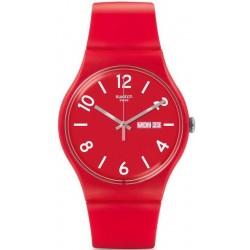 Swatch Unisexuhr New Gent Backup Red SUOR705