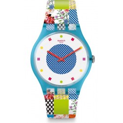 Women's Swatch Watch New Gent Quilted Time SUOS108