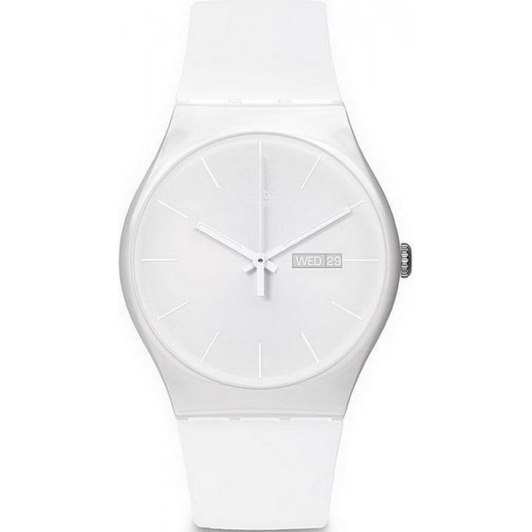 Buy Unisex Swatch Watch New Gent White Rebel SUOW701