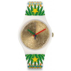 Swatch Mika Unisexuhr New Gent Mumu-Cucurrucucu SUOZ210