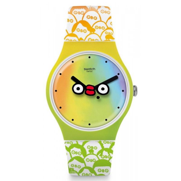 Swatch Club Unisexuhr New Gent What's Yo Face? SUOZ303 kaufen
