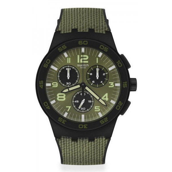 Купить Swatch Мужские Часы Chrono Plastic Dark Forest SUSB105