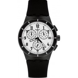Kaufen Sie Swatch Unisexuhr Chrono Plastic Twice Again Black SUSB401 Chronograph