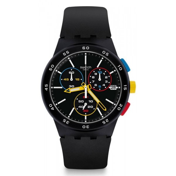 Buy Unisex Swatch Watch Chrono Plastic Black-One SUSB416