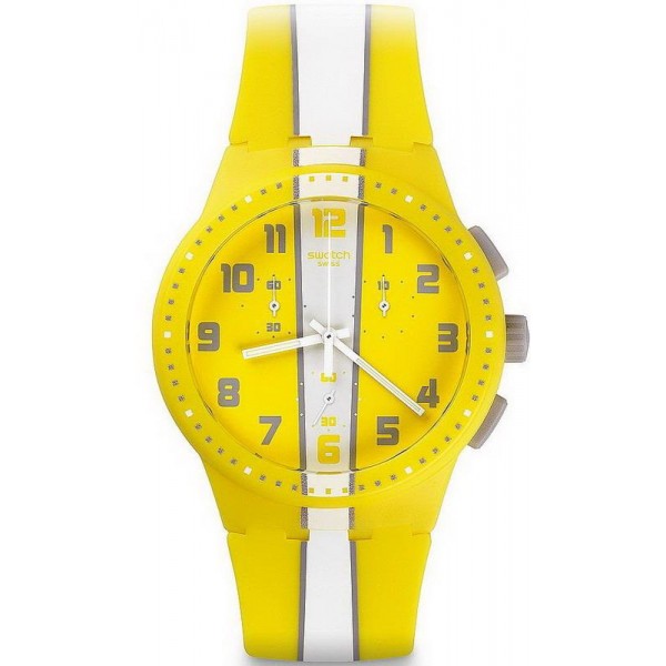 Buy Swatch Unisex Watch Chrono Plastic Amorgos SUSJ100 Chronograph