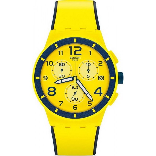 Buy Swatch Unisex Watch Chrono Plastic Solleore SUSJ401 Chronograph