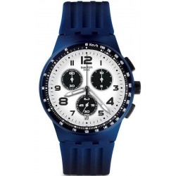 Men's Swatch Watch Chrono Plastic Travel Choc SUSN408 Chronograph