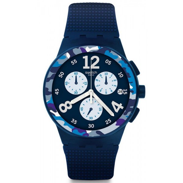 Buy Men's Swatch Watch Chrono Plastic Camoblu SUSN414 Chronograph
