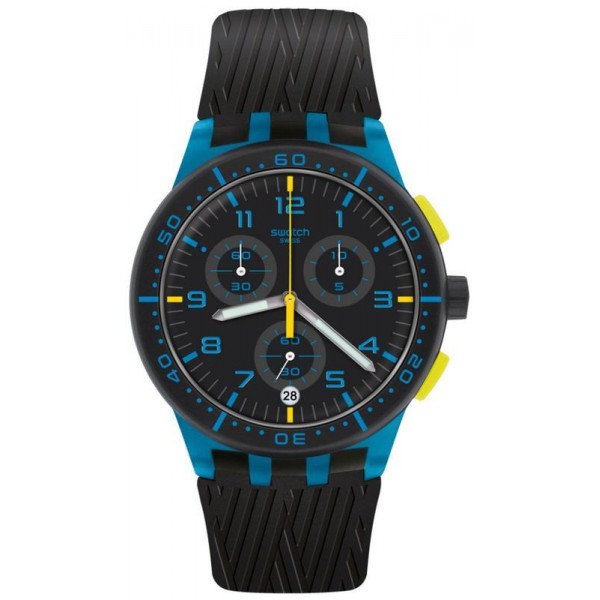 Buy Swatch Unisex Watch Chrono Plastic Blue Tire SUSS402 Chronograph