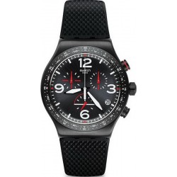 Men's Swatch Watch Irony Chrono Black Is Back YVB403 Chronograph